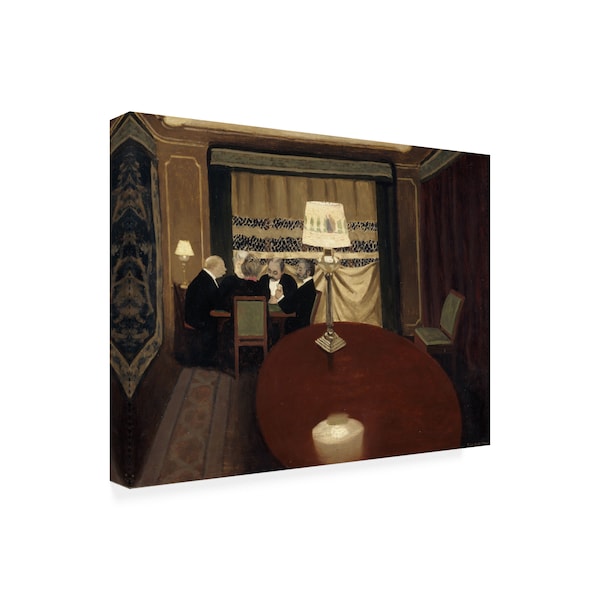 Vallotton 'The Poker Game' Canvas Art,18x24